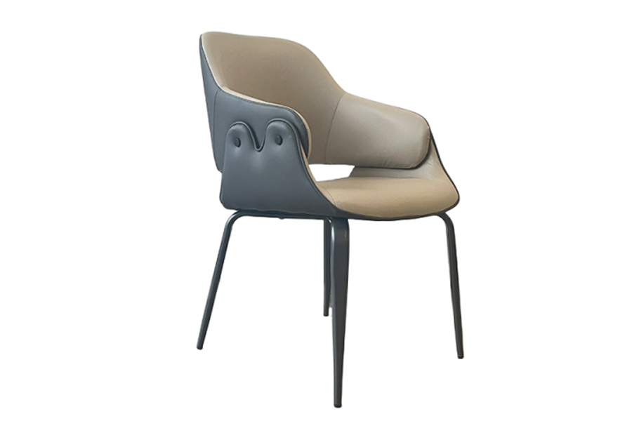 Frans Dining chair HM0744-23-11 Italian minimalist dining chair Home light luxury restaurant modern designer armrest chair